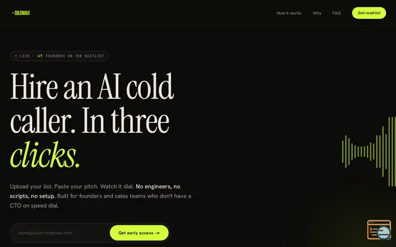 Screenshot of COLDWAVE
