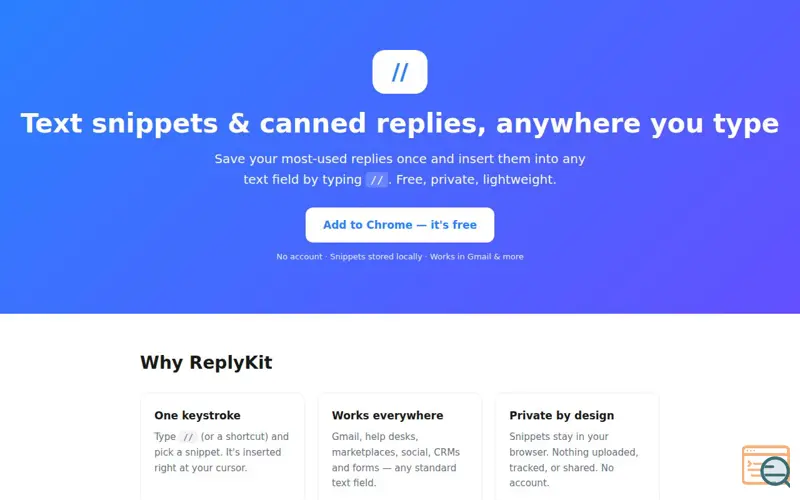 Screenshot of  ReplyKit