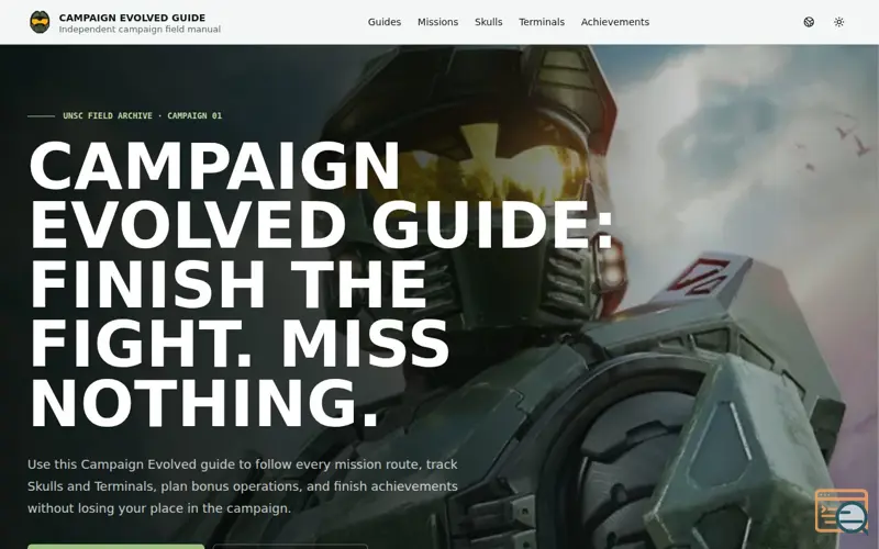 Screenshot of Campaign Evolved Guide: Missions, Skulls & Terminals