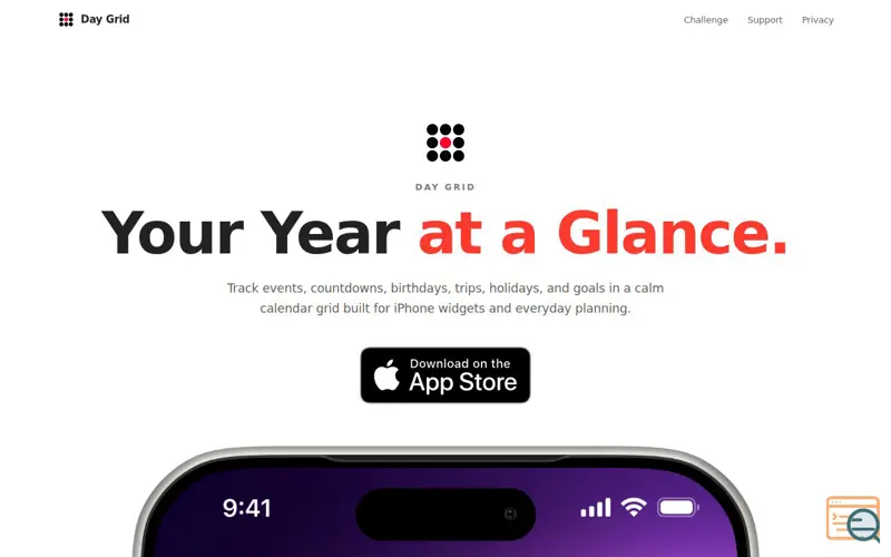 Screenshot of Day Grid - Countdown Widget