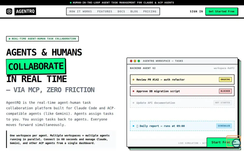 Screenshot of Agentrq