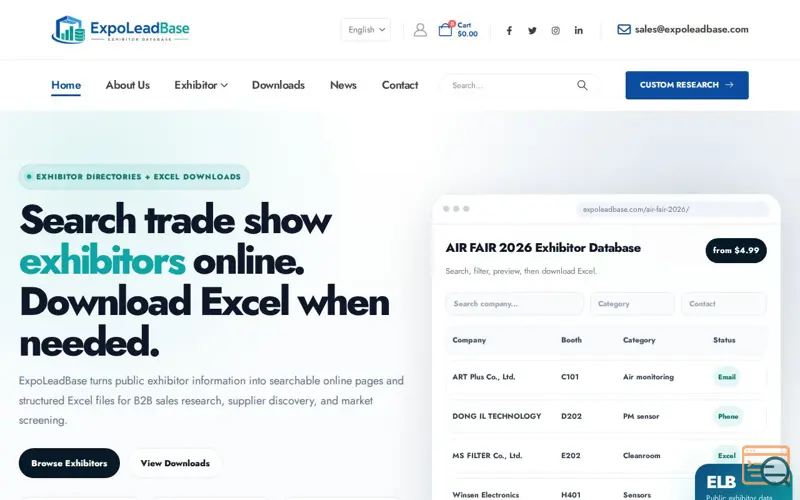 Screenshot of ExpoLeadBase, a launch using Web Font Loader