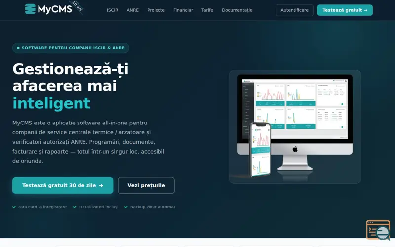 Screenshot of MyCMS