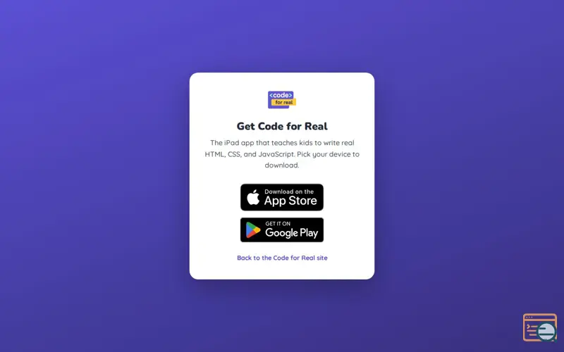 Screenshot of Code for Real
