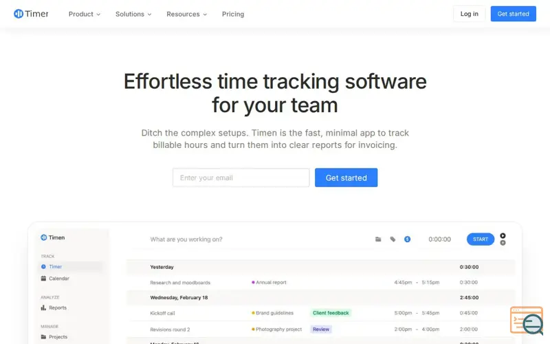 Screenshot of Timen
