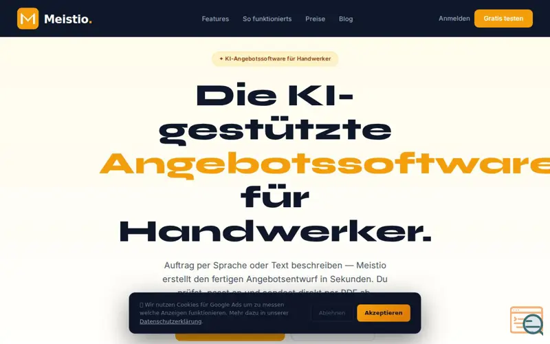 Screenshot of Meistio