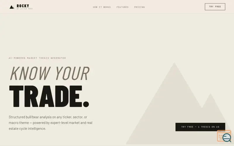 Screenshot of Rocky — Know Your Trade