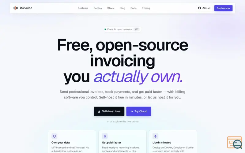 Screenshot of Inkvoice
