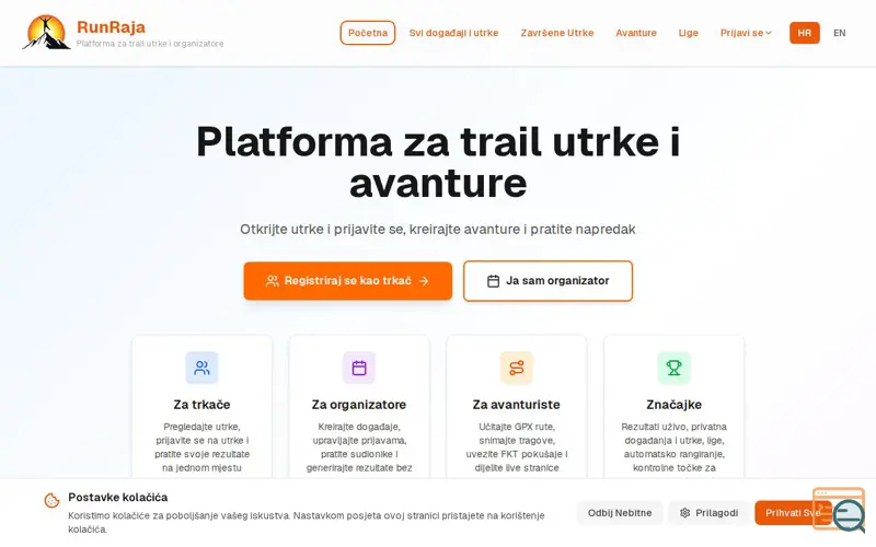 Screenshot of RunRaja