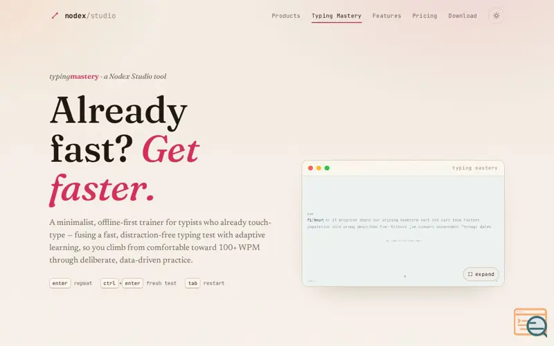 Screenshot of Offline Typing Mastery