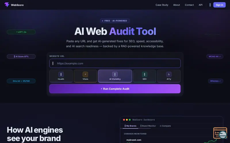 Screenshot of WebScore