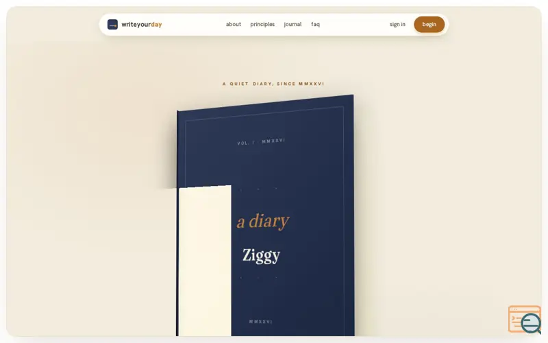 Screenshot of Write Your Day