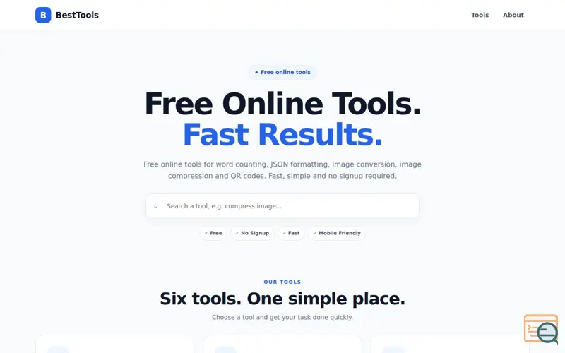 Screenshot of BestTools by PDFGridBox.in