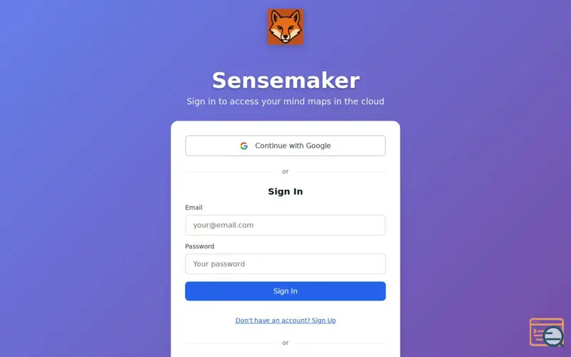 Screenshot of Sensemaker
