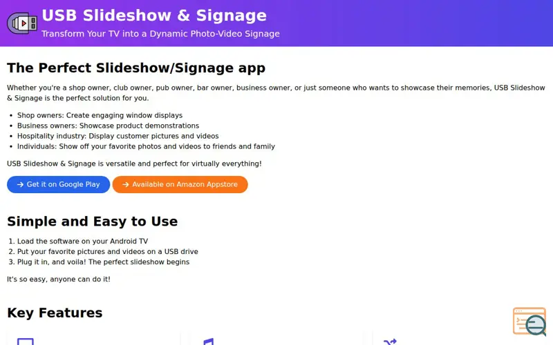 Screenshot of USB Slideshow & Signage