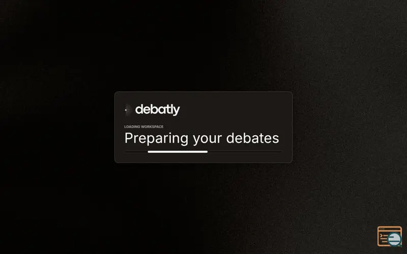 Screenshot of debatly