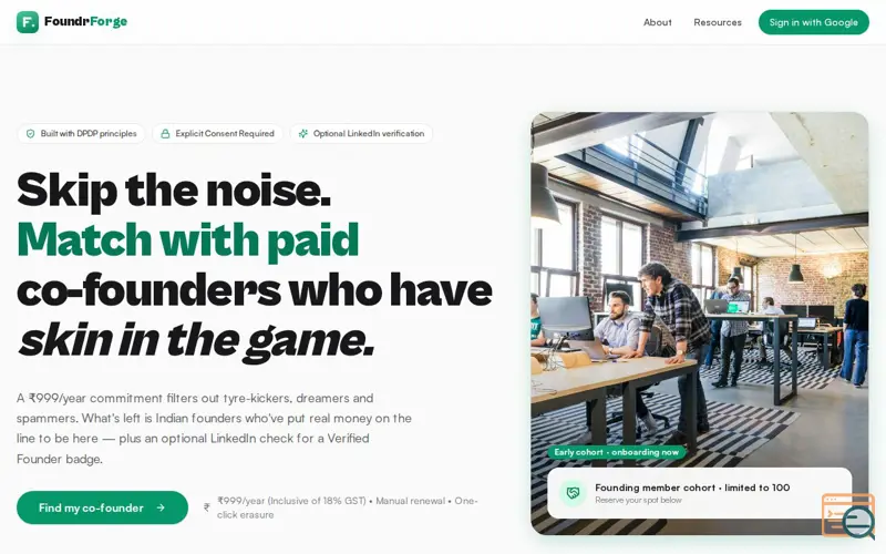 Screenshot of FoundrForge
