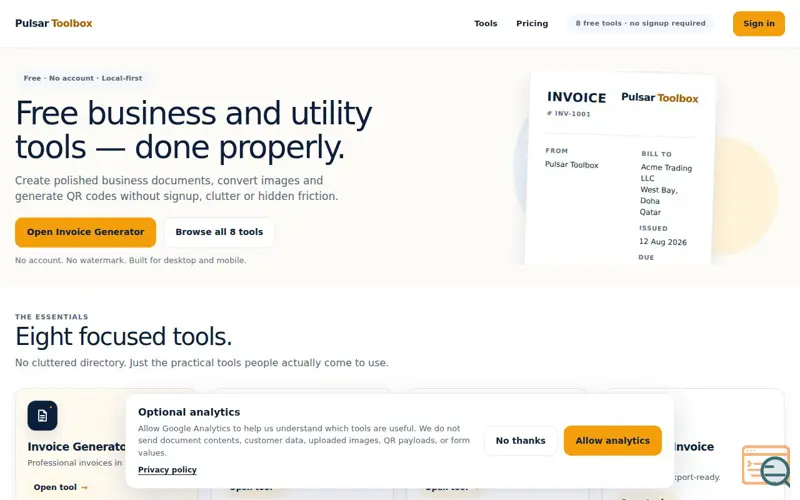 Screenshot of Pulsar Toolbox