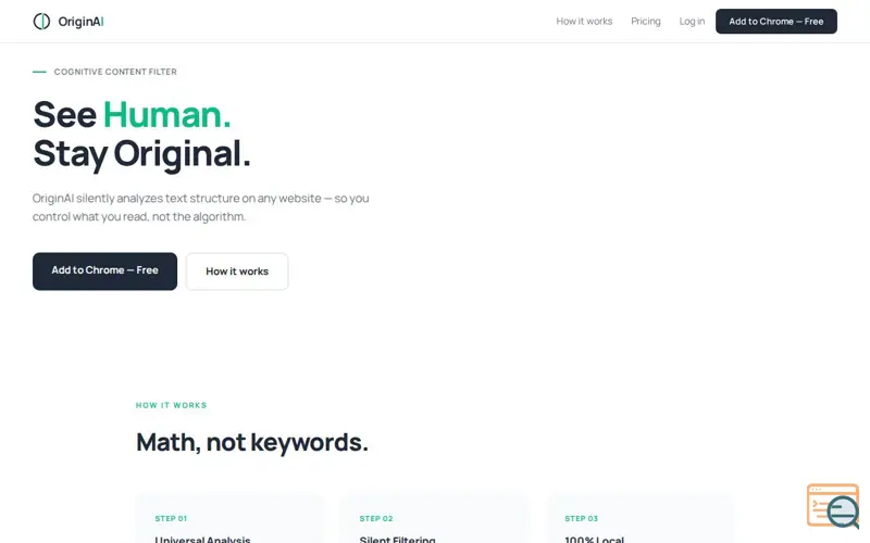 Screenshot of OriginAl