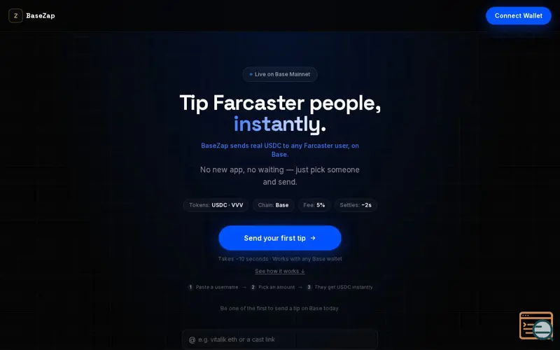 Screenshot of BaseZap