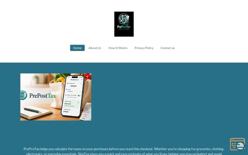 Screenshot of PrePostTax App, a launch using JouwWeb