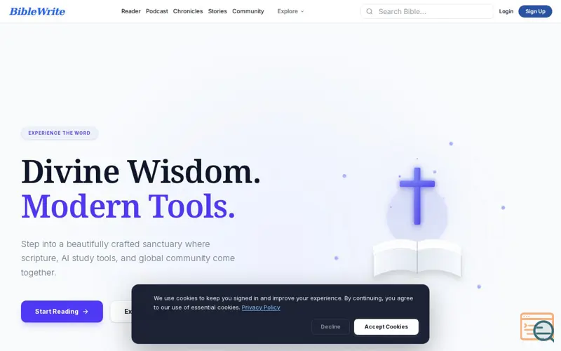 Screenshot of BibleWrite