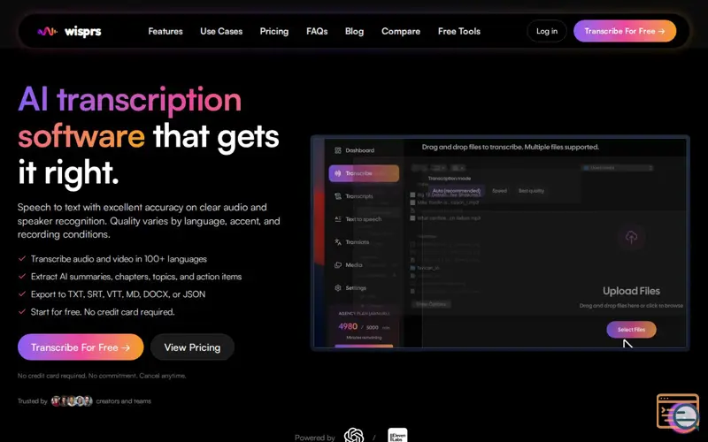 Screenshot of Wisprs