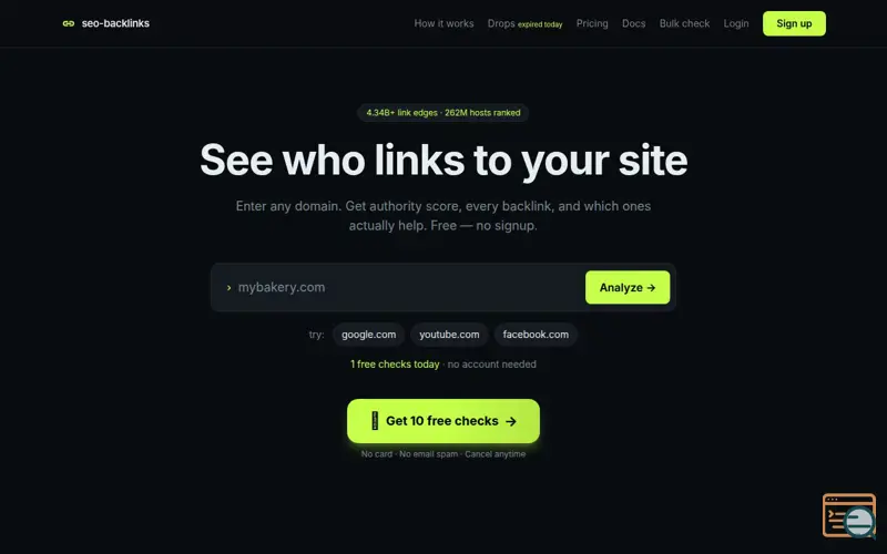 Screenshot of seo-backlinks