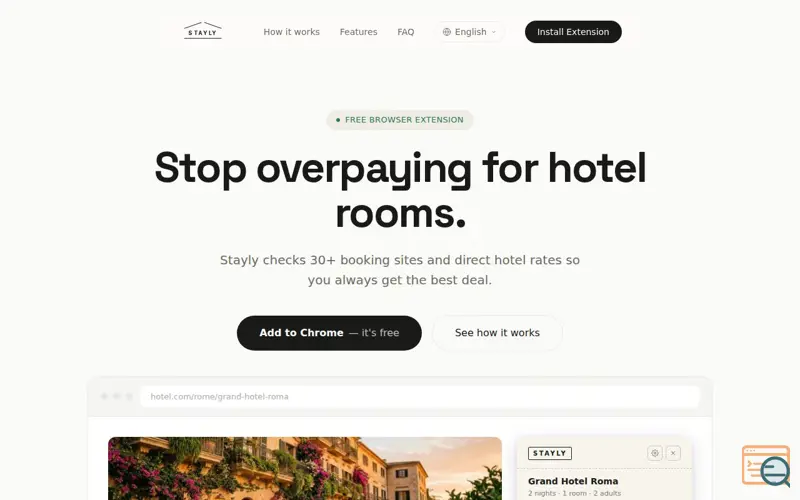 Screenshot of Stayly