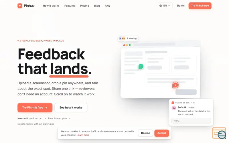 Screenshot of Pinhub