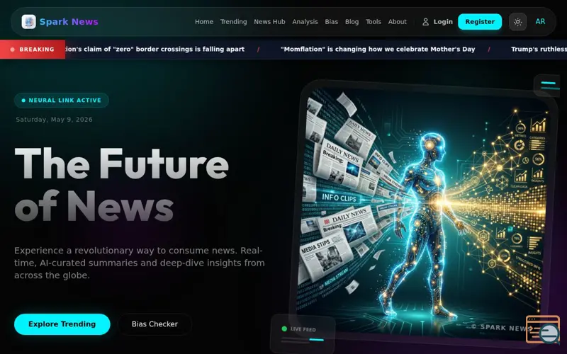 Screenshot of Spark News - AI Bias Checker