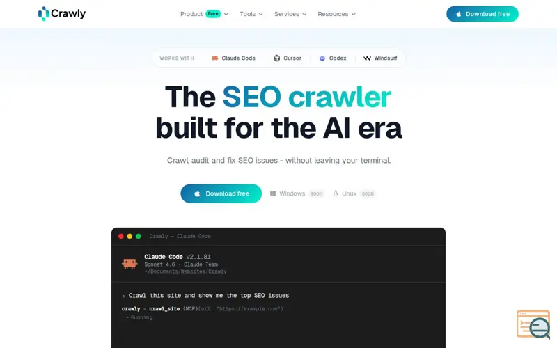 Screenshot of Crawly