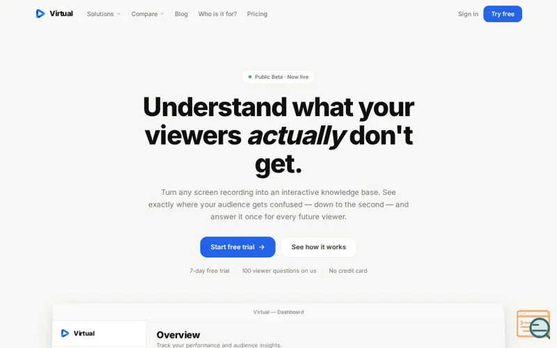 Screenshot of Virtual