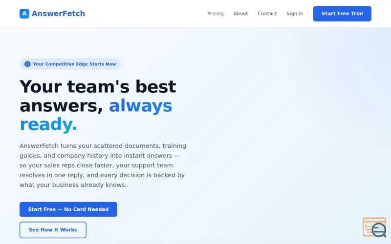 Screenshot of AnswerFetch