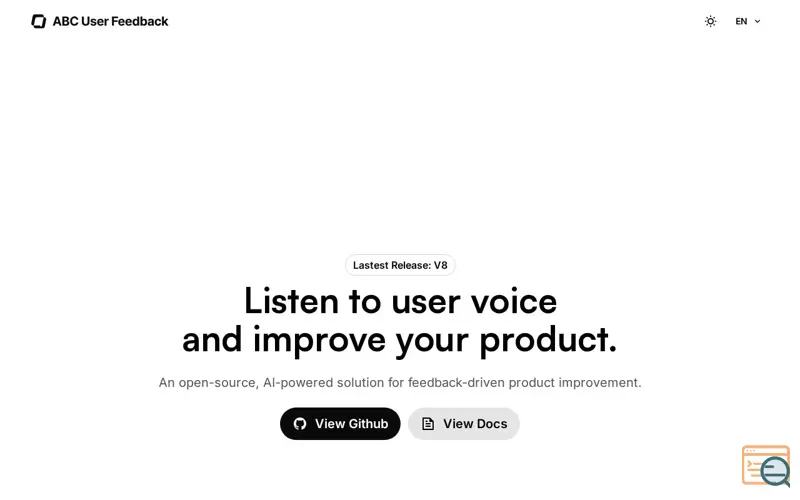 Screenshot of ABC User Feedback
