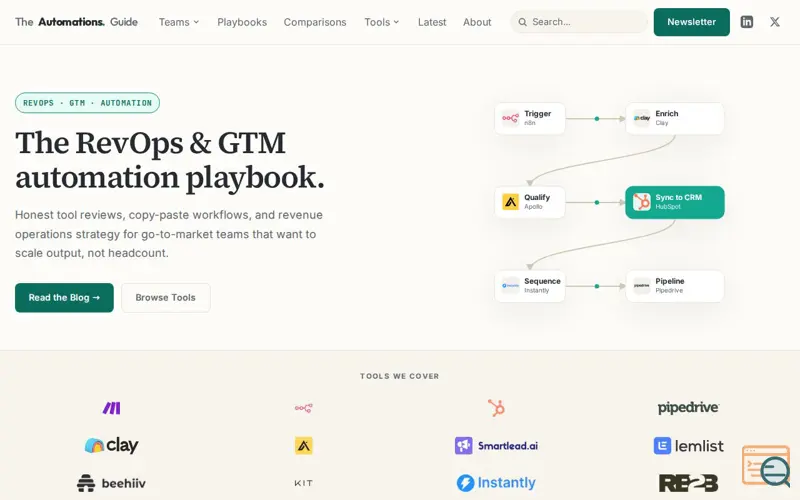 Screenshot of The Automations Guide