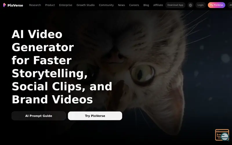 Screenshot of PixVerse AI Video Generator