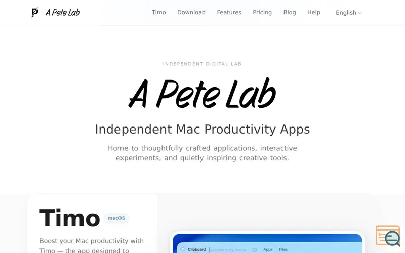 Screenshot of Timo