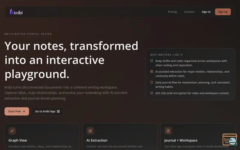 Screenshot of knibl