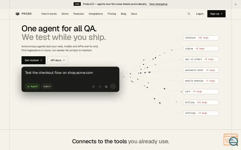 Screenshot of Probe