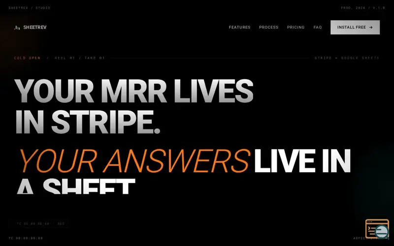 Screenshot of Sheetrev / Your MRR, in your sheet.