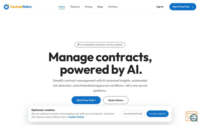 Screenshot of ContractMetric