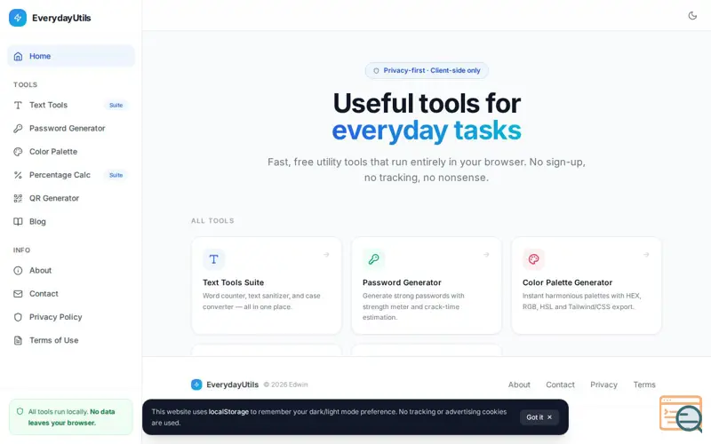 Screenshot of EverydayUtils