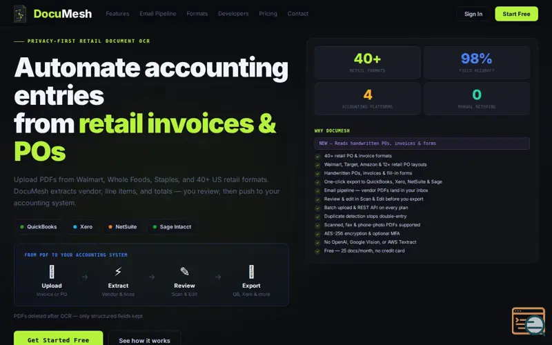 Screenshot of DocuMesh
