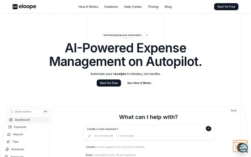Screenshot of Eloope Expense