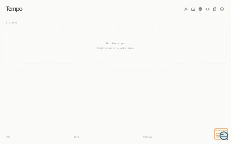 Screenshot of Timer Tempo
