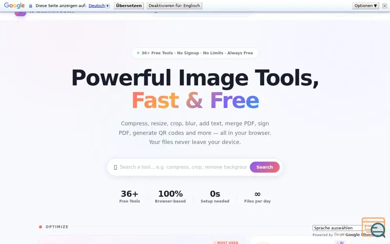Screenshot of iPixLab.com