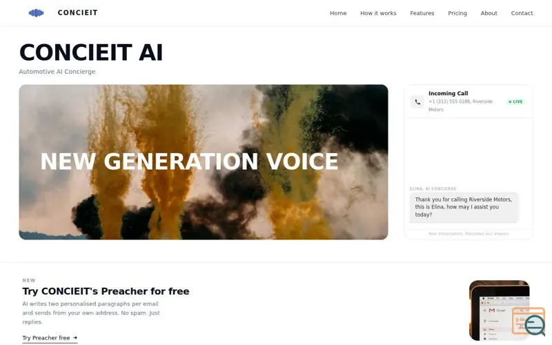 Screenshot of Concieit AI