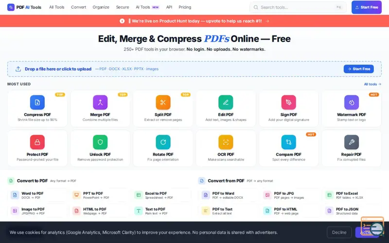 Screenshot of PDF AI Tools
