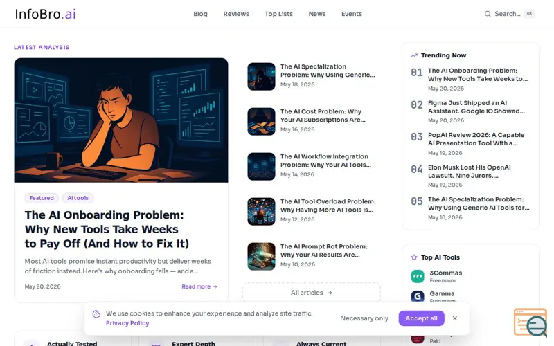 Screenshot of infobro.ai